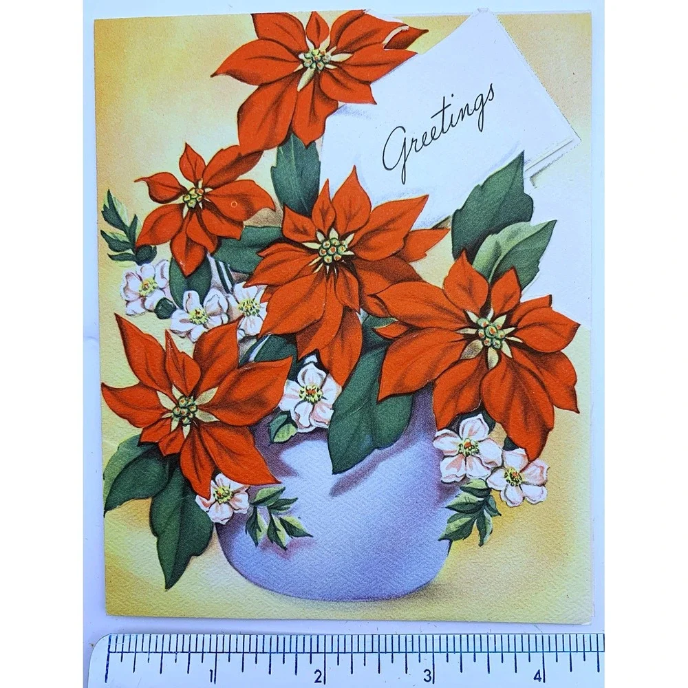 Vtg Merry Christmas Greetings Card Lot 